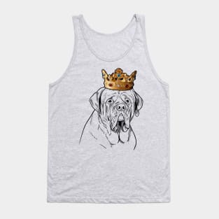 Mastiff Dog King Queen Wearing Crown Tank Top